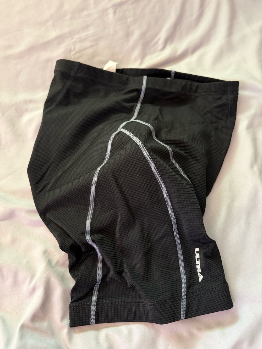 Women’s  Black Performance Ultra Cycling Shorts with Contrast Stitching. Sz M